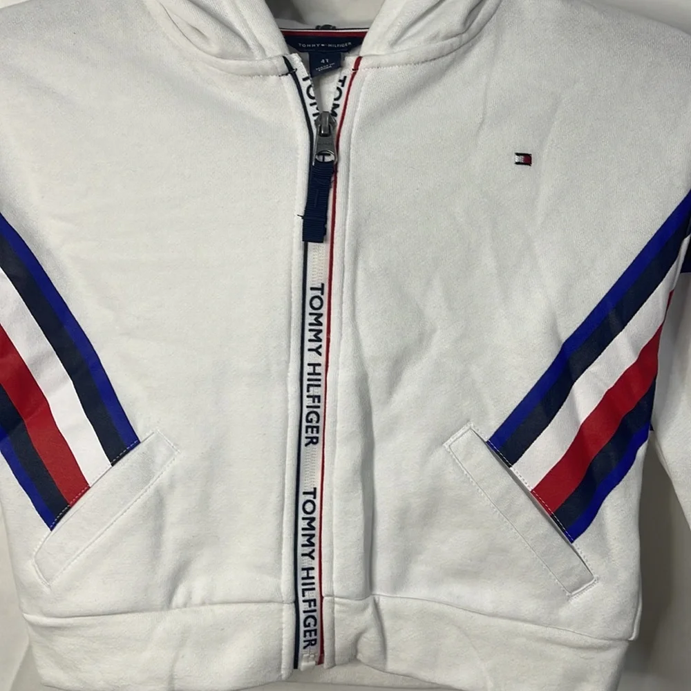 Tommy Hilfiger Toddler Girls Chevron Hoodie - Picture 2 of 7